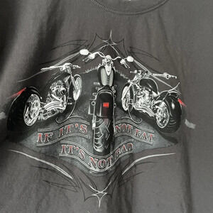 Newport Blue Mens Graphic T Shirt Sz XL Fat Boys  Motorcycles Dad Father Gift